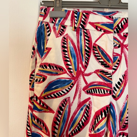 J. Crew White Pants with Floral Print, Size 4 - Picture 6 of 9